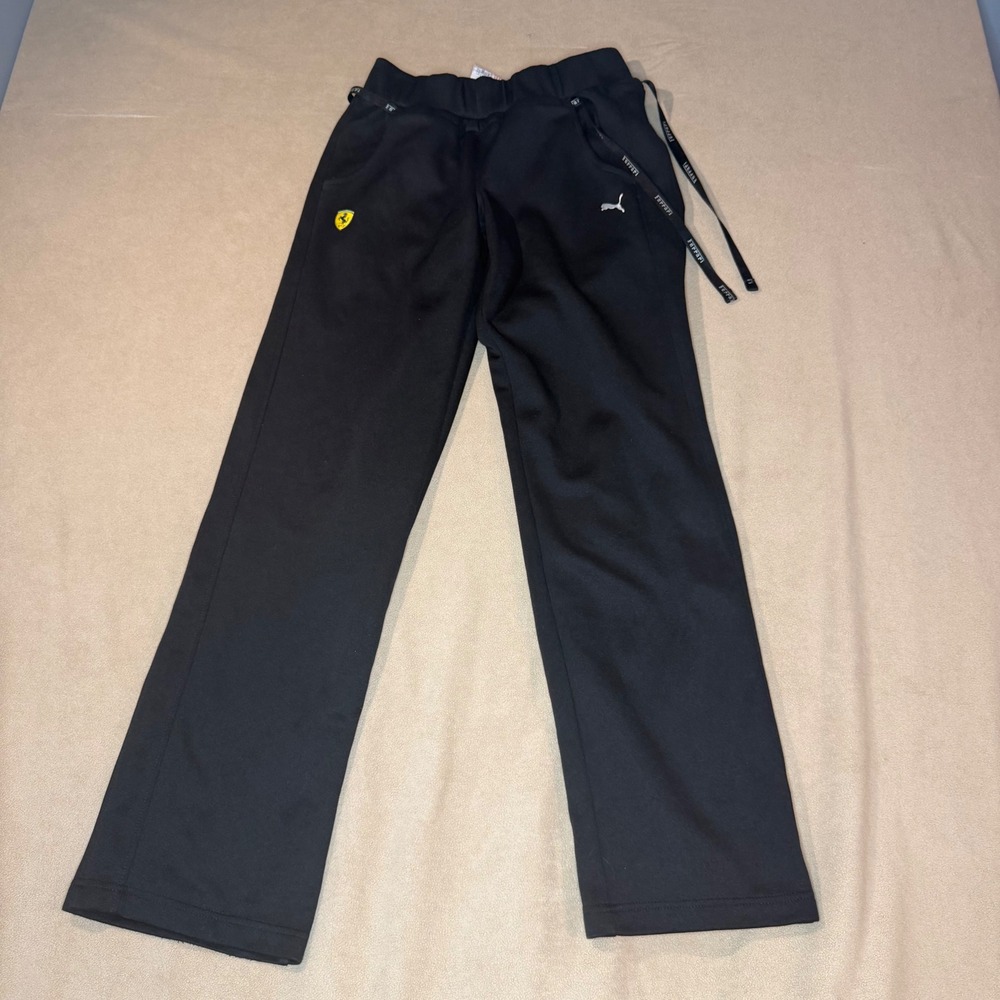 Puma Scuderia Ferrari Track Pants Black Straight Leg Mens XS 557865 F1 Racing